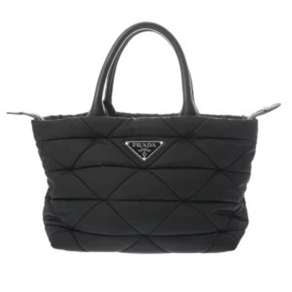 Prada Padded Quilted Tote Bag Black